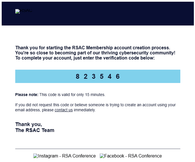 CIAM Verification Code
