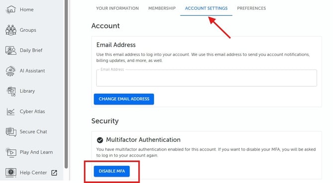Disable MFA 1
