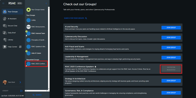 Requested Private Group 2 